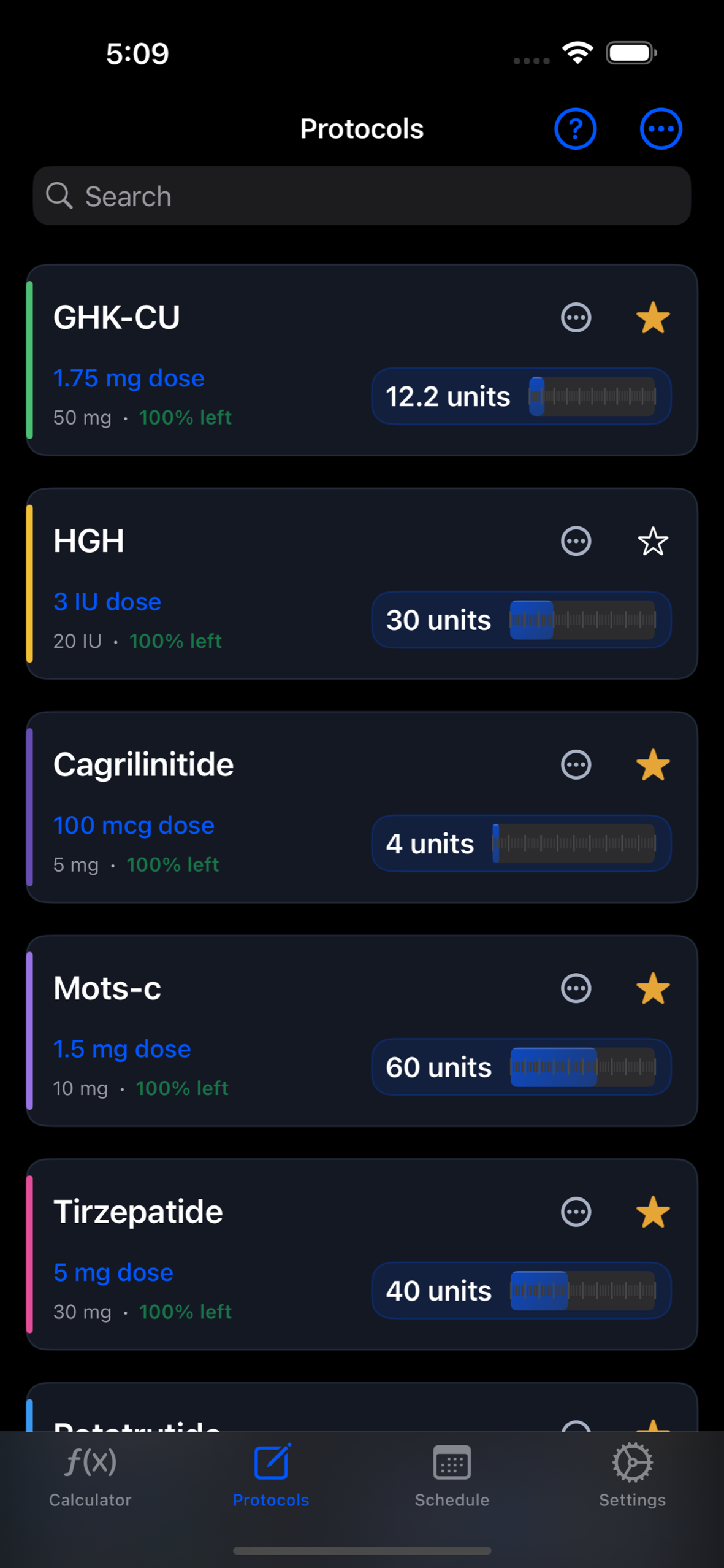 PeptideCalc.io protocols library